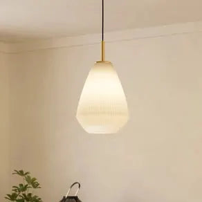 Caprarola hanging light, Ø 20 cm, sand-coloured, glass/metal