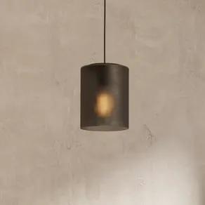 Colomera hanging light, Ø 15 cm, black/grey, glass