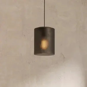 Colomera hanging light, Ø 15 cm, black/grey, glass