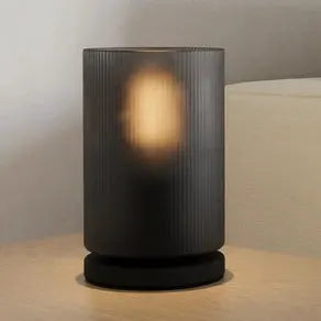 Colomera table lamp, height 19.5 cm, black/grey, glass