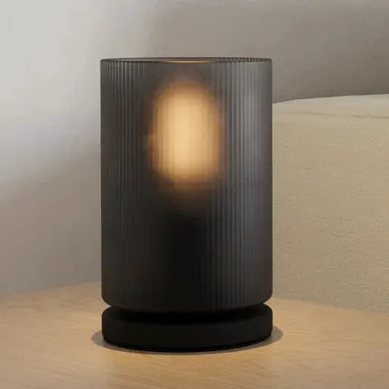 Colomera table lamp, height 19.5 cm, black/grey, glass