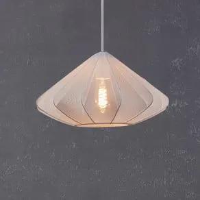 Dolwen pendant light, white, Ø 42.5 cm, fabric
