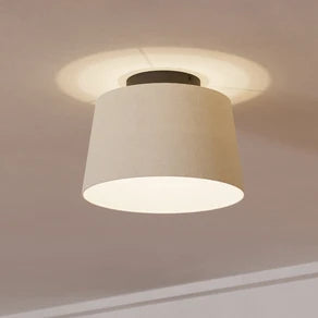 Febres ceiling light, Ø 35 cm, black and white, fabric
