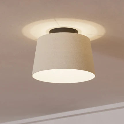 Febres ceiling light, Ø 35 cm, black and white, fabric