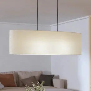 Febres pendant light, black/white, 2-bulb.