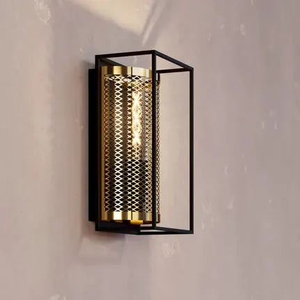 Nohales wall light, height 32 cm, black/brass-coloured