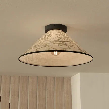 Oxpark ceiling light, Ø 42 cm, green/white/black, fabric