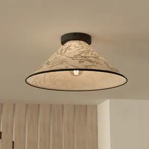 Oxpark ceiling light, Ø 42 cm, green/white/black, fabric