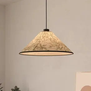 Oxpark pendant light, Ø 42 cm, green/white/black, fabric
