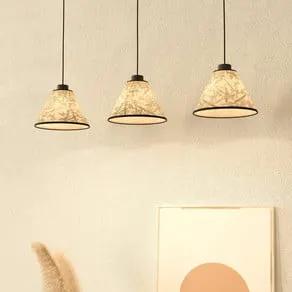 Oxpark pendant light, length 92 cm, green/white/black, 3-bulb.