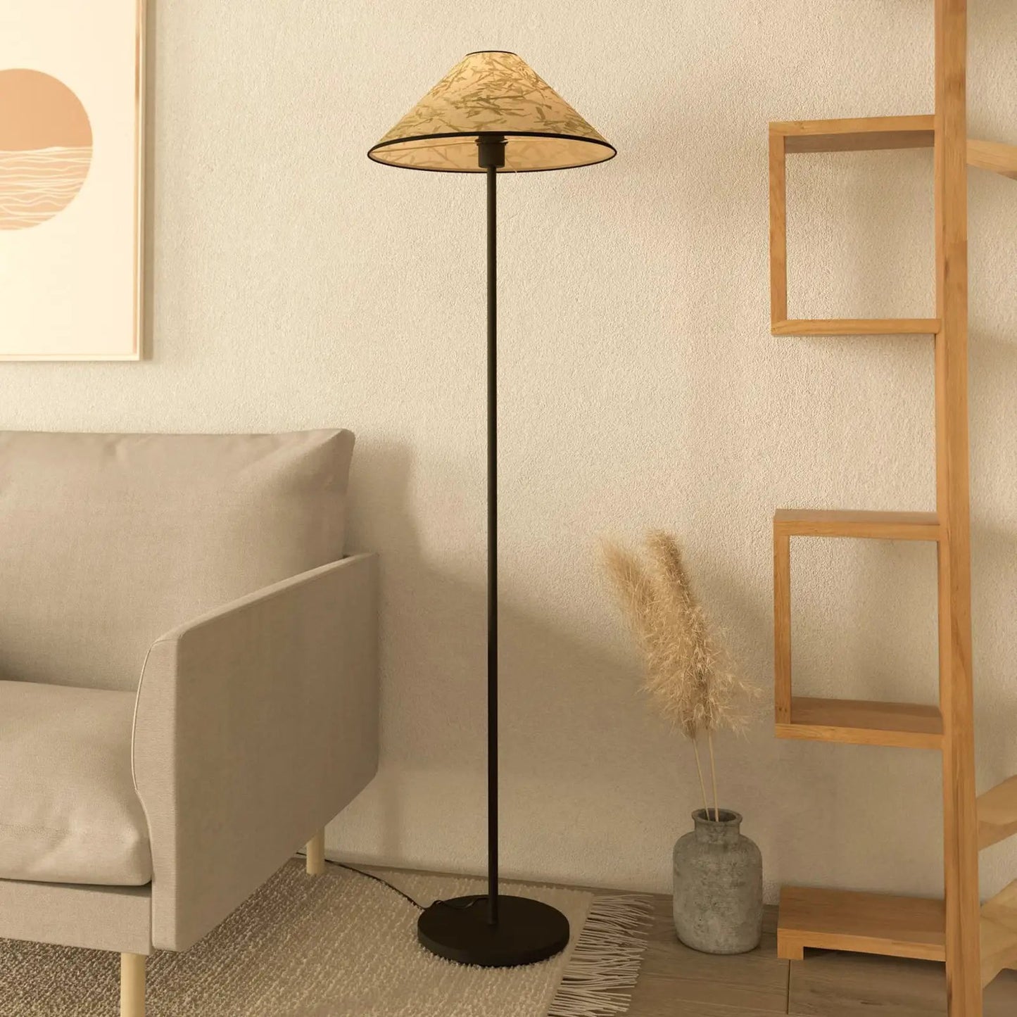 Oxpark floor lamp, 146.5 cm, green/white/black