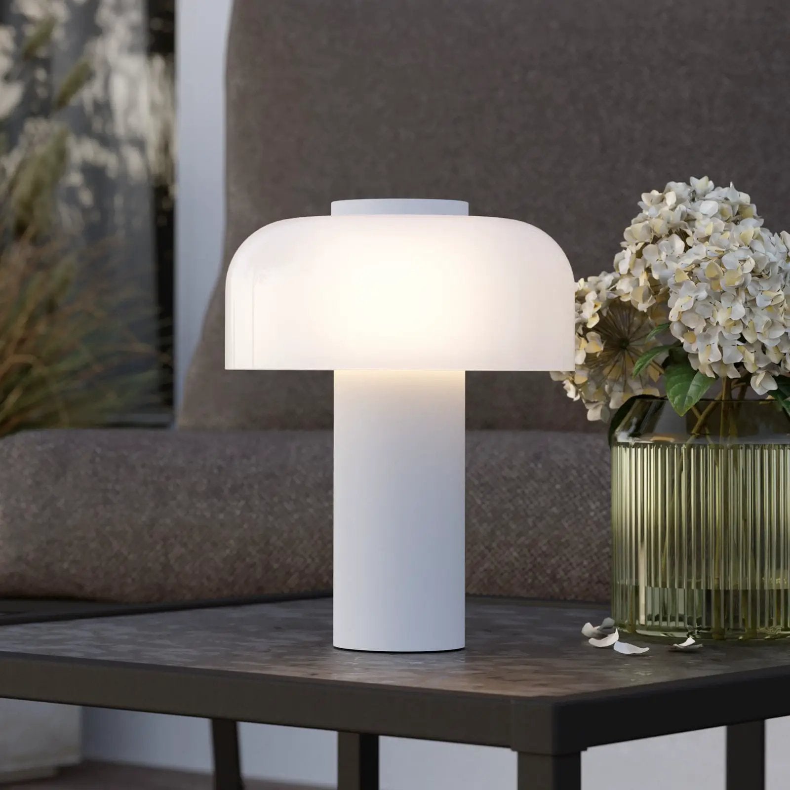 LED table lamp Ponente, Ø 16 cm, white, CCT, dimmable