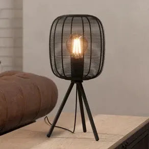 Rinroe table lamp, height 44 cm, black, steel