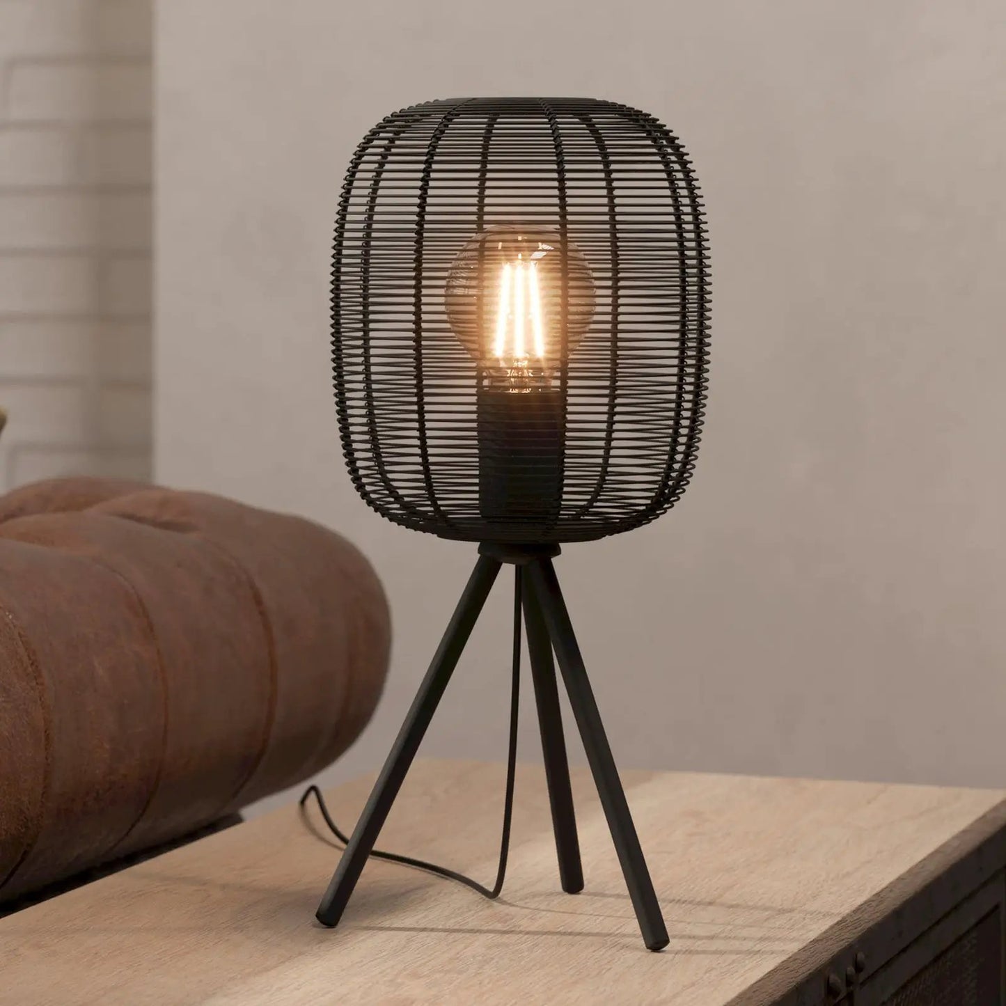 Rinroe table lamp, height 44 cm, black, steel