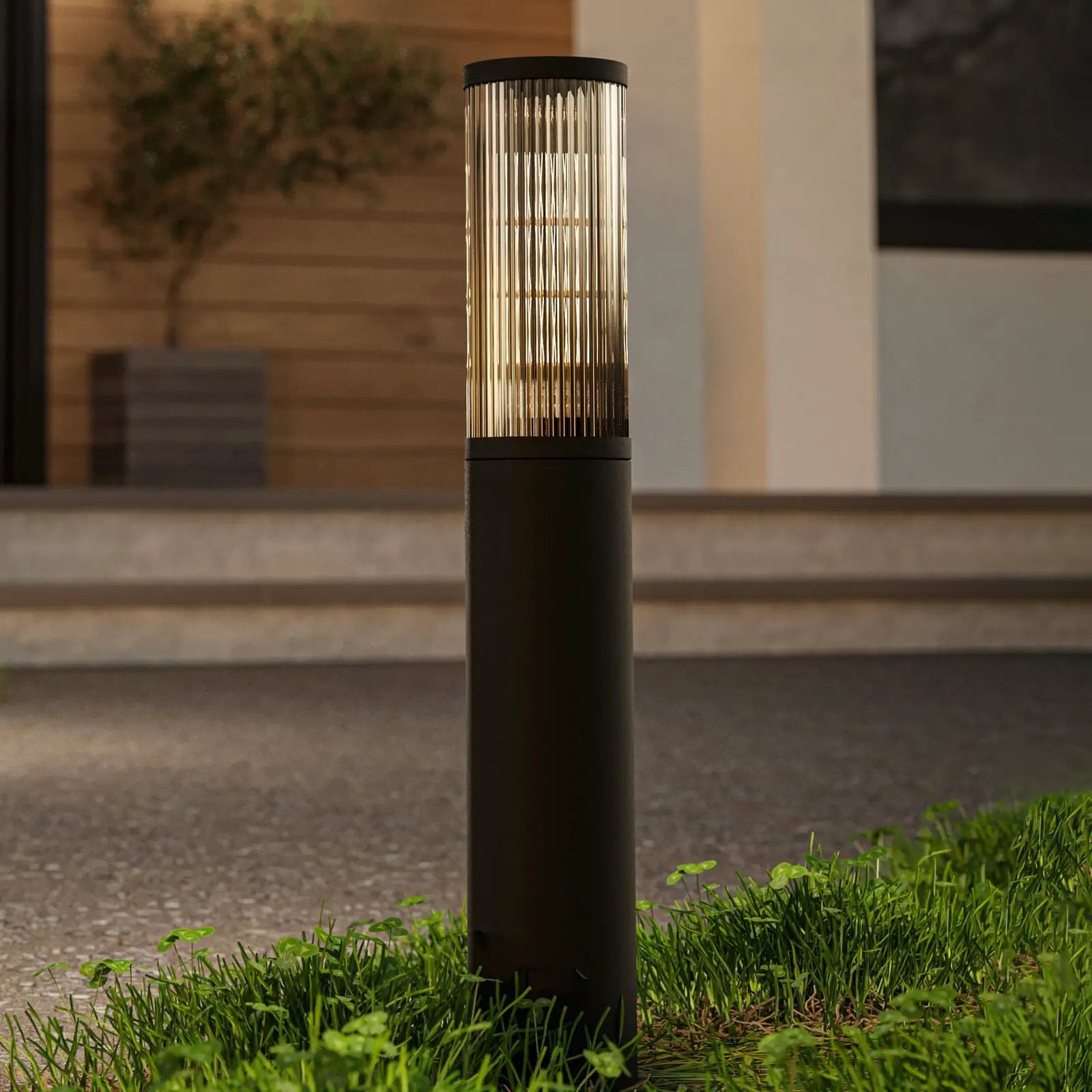 Salle pillar light, height 46.5 cm, black, aluminium