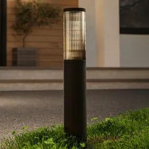 Salle pillar light, height 46.5 cm, black, aluminium