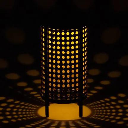 LED table lamp 48929, height 26 cm, black/beige