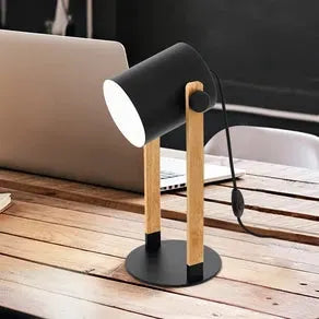 Hornwood table lamp, height 42 cm, black/brown, steel