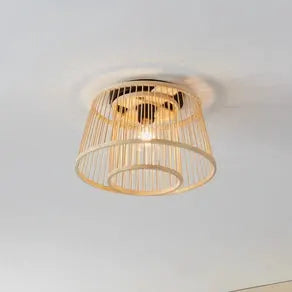 Hykeham ceiling light, Ø 38 cm, natural, bamboo