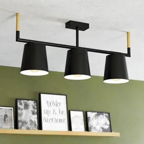 Lacey ceiling light, length 78 cm, 3-bulb, steel