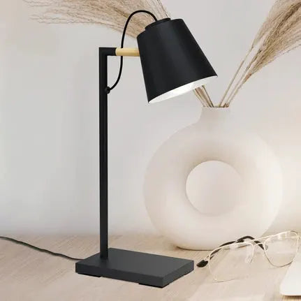 Lacey table lamp, height 48.5 cm, black, steel