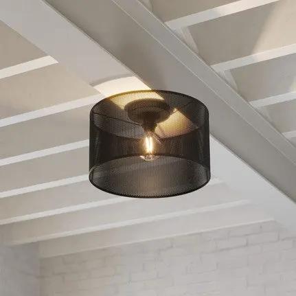 Manby ceiling light, Ø 45 cm, black, steel