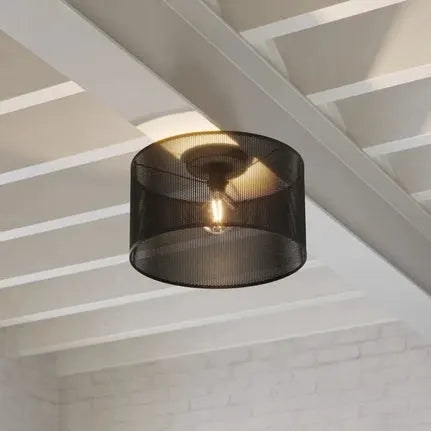 Manby ceiling light, Ø 45 cm, black, steel