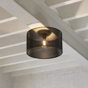 Manby ceiling light, Ø 45 cm, black, steel