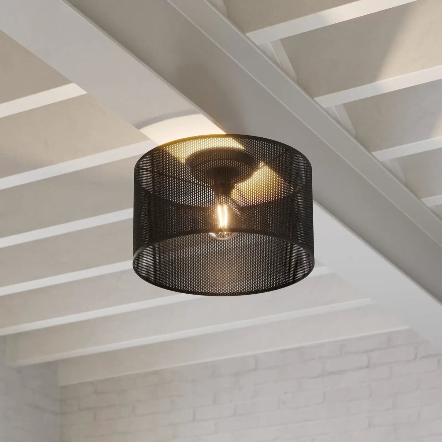 Manby ceiling light, Ø 45 cm, black, steel
