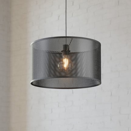 Manby pendant light, Ø 45 cm, black, steel