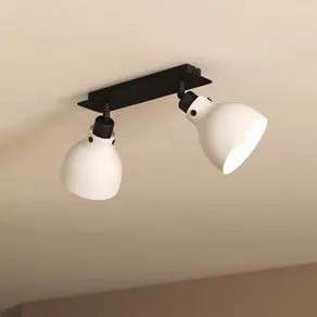 Matlock downlight, length 52 cm, grey/black, 2-bulb.