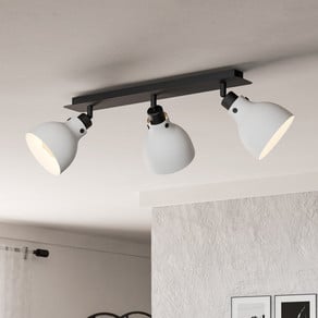 Matlock downlight, length 74 cm, grey/black, 3-bulb.