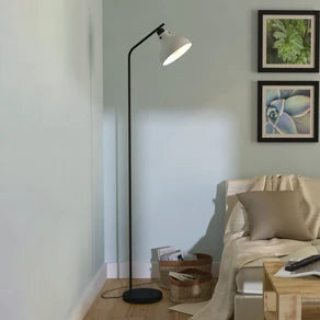 Matlock floor lamp, height 158 cm, grey/black