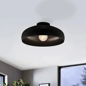 Mogano ceiling light, Ø 40 cm, black, steel