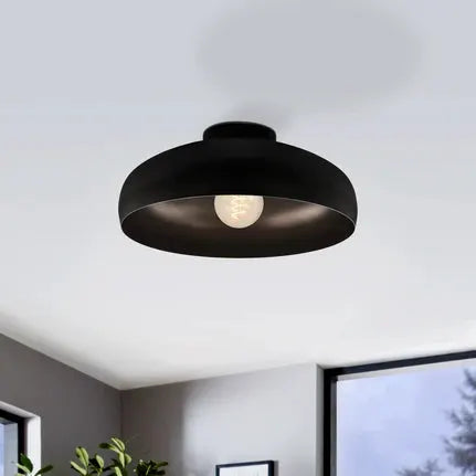 Mogano ceiling light, Ø 40 cm, black, steel