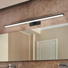 LED wall light Pandella 1, length 78 cm, black, aluminium