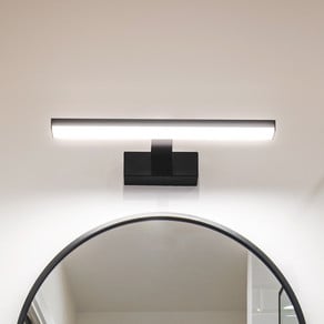 LED wall light Pandella 1, length 40 cm, black, aluminium
