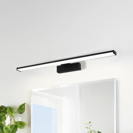 LED wall light Pandella 1, length 60 cm, black, aluminium