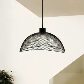 Pompeya pendant light, length 45 cm, black, steel