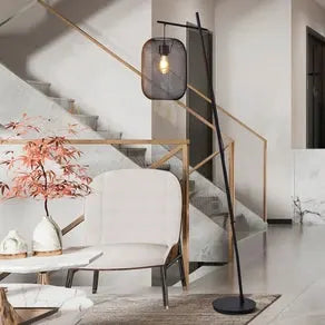Wrington floor lamp, height 194 cm, black, steel