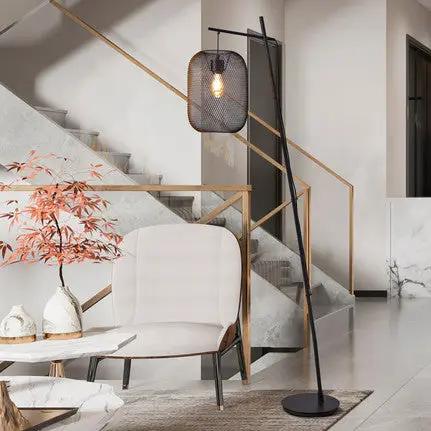 Wrington floor lamp, height 194 cm, black, steel