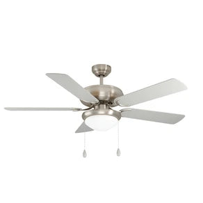 Ballina ceiling fan, E27, matt nickel, pull switch