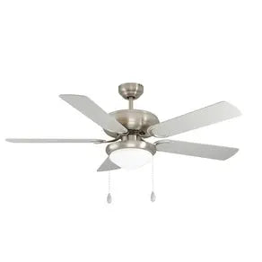 Ballina ceiling fan, E27, matt nickel, pull switch