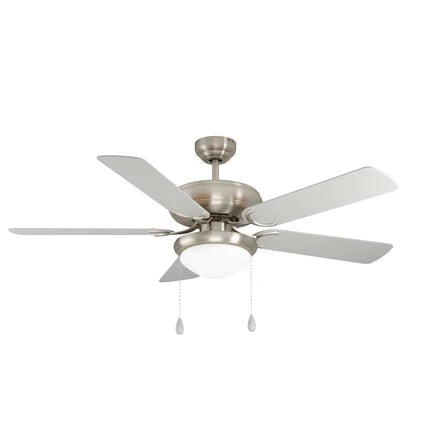 Ballina ceiling fan, E27, matt nickel, pull switch