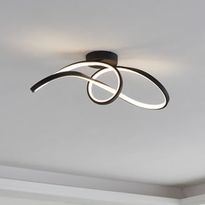 EGLO connect LED ceiling light Calarossa-Z, black, aluminium
