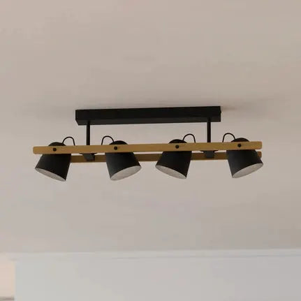 EGLO connect Hornwood-Z LED ceiling light, 4-bulb, black