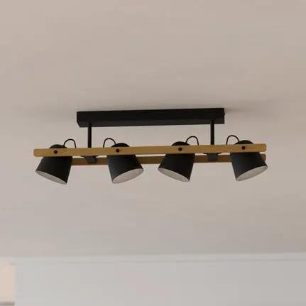 EGLO connect Hornwood-Z LED ceiling light, 4-bulb, black