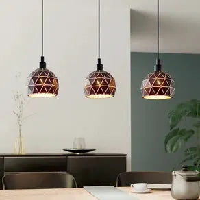 Roccaforte hanging light, black/gold, metal, 75 cm long, E14