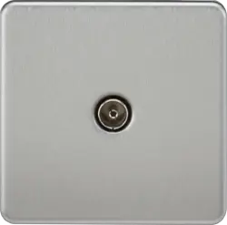 Brushed Chrome ML TV Outlet (Non-Isolated) - Brushed Chrome - Electrical Brushed Chrome ML TV Outlet (Non-Isolated) - Brushed Chrome Electrical
