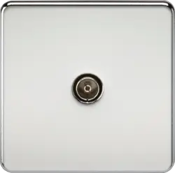 ml Polished chrome TV Outlet (Non-Isolated) - Polished Chrome - ml Polished chrome TV Outlet (Non-Isolated) - Polished Chrome